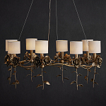 Люстра с каркасом в виде цветков розы и тканевыми абажурами Flowers and Fox Roses варинант исполнения - 4 | Loft Concept в Липецке