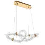 Фигурная люстра украшенная кристаллами из хрусталя Gilbertine Crystals Curly Ring Chandelier варинант исполнения - 2 | Loft Concept в Липецке
