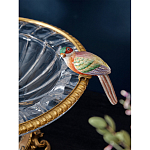 Чаша стеклянная с фигурками разноцветных попугаев на ободке 41 Eden Garden варинант исполнения - 4 | Loft Concept в Липецке