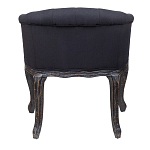 Кресло низкое в стиле прованс Черный Лен Louis French Armchair  варинант исполнения - 3 | Loft Concept в Липецке