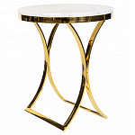 Кофейный столик на подстолье золотого цвета Noelle варинант исполнения - 1 | Loft Concept в Липецке