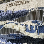 Современное ткачество гобелен в синих оттенках Blue Undine II варинант исполнения - 2 | Loft Concept в Липецке