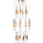 Люстра с прямоугольными плафонами из хрусталя Esme Rectangular Crystal Gold Chandelier варинант исполнения - 4 | Loft Concept в Липецке