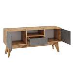 ТВ-тумба с фасадом цвета серый бетон Grace of Furniture  варинант исполнения - 3 | Loft Concept в Липецке