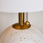 Настольная лампа на круглом основании из натурального камня Bartolomeo варинант исполнения - 2 | Loft Concept в Липецке