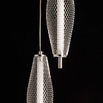 Люстра круглая каскадня с 5-ю плафонами из металлической сетки Mesh Lampshade Lighting варинант исполнения - 8 | Loft Concept в Липецке