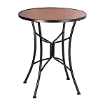 Столик приставной с круглой столешницей на металлическом черном основании Scenical Table варинант исполнения - 1 | Loft Concept в Липецке