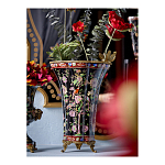 Ваза из фарфора черная с цветочной росписью и бронзовой стрекозой Spring Garden варинант исполнения - 5 | Loft Concept в Липецке