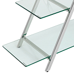 Стеллаж со стеклянными полками на стальном каркасе X-ray варинант исполнения - 5 | Loft Concept в Липецке