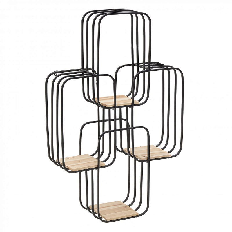 Полка Parallel Lines Ovals Черный Бежевый Полка Parallel Lines Ovals Черный Бежевый в Липецке | Loft Concept