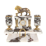 Настольный письменный набор из мрамора с декором в виде льва в подарочной упаковке Marble Accessory варинант исполнения - 1 | Loft Concept в Липецке