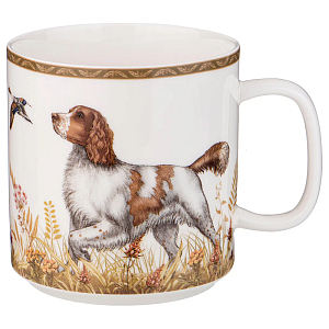 Кружка из фарфора с изображением уток и собаки 400 мл Hunting Porcelain Collection