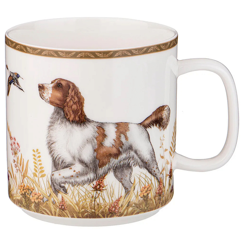 Кружка из фарфора с изображением уток и собаки 400 мл Hunting Porcelain Collection Белый Коричневый Мульти Кружка из фарфора с изображением уток и собаки 400 мл Hunting Porcelain Collection Белый Коричневый Мульти в Липецке | Loft Concept
