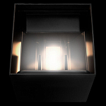 Уличный настенный светильник светодиодный формы куб черного цвета из металла Urban Minimalist варинант исполнения - 5 | Loft Concept в Липецке