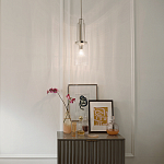 Подвесной светильник с прозрачным рифленым цилиндрическим плафоном Kichler варинант исполнения - 14 | Loft Concept в Липецке