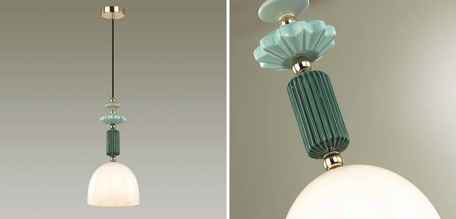 Подвесной светильник Iris hanging lamp green Подвесной светильник Iris hanging lamp green - Loft-Concept в Липецке