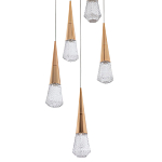 Люстра капли Acrylic Droplet Five Gold Chandelier варинант исполнения - 2 | Loft Concept в Липецке