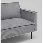 Диван современный вельветовый прямой Worcester Серый варинант исполнения - 3 | Loft Concept в Липецке