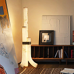 Торшер геометрический с тремя мраморными плафонами Marble Tripod варинант исполнения - 8 | Loft Concept в Липецке