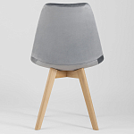 Стул с мягким велюровым сиденьем Arvika Grey варинант исполнения - 4 | Loft Concept в Липецке