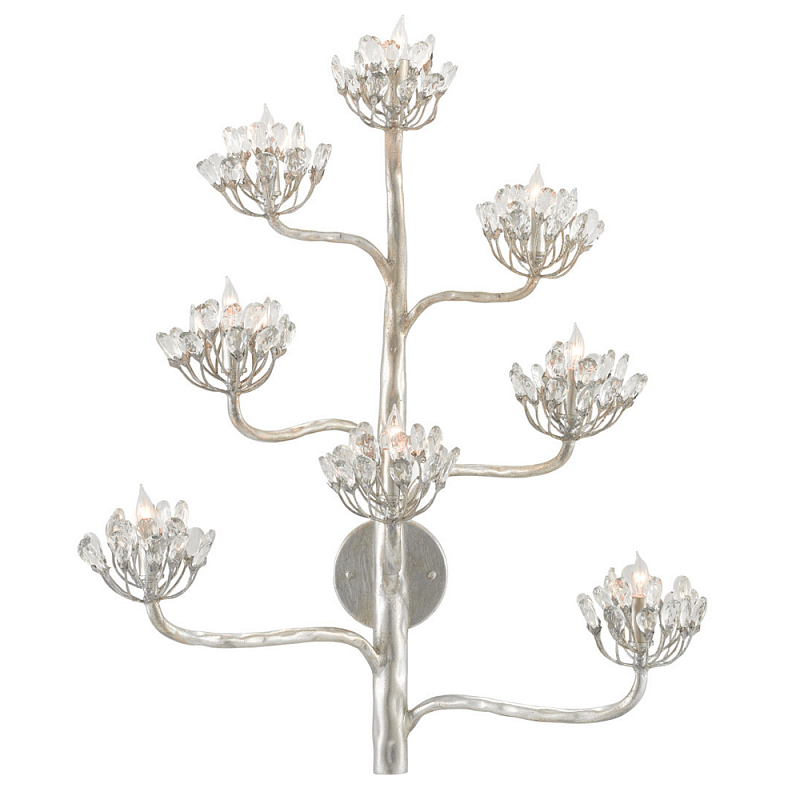 Бра серебряное в виде растения Silver Flower Glade Серебряный Прозрачный Бра серебряное в виде растения Silver Flower Glade Серебряный Прозрачный в Липецке | Loft Concept