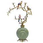 Фарфоровый подсвечник с бронзовым декором Eden Garden варинант исполнения - 1 | Loft Concept в Липецке