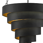 Подвесной светильник в форме спирали черный с золотой внутренней отделкой Warm Glow варинант исполнения - 1 | Loft Concept в Липецке