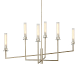 Люстра с 6-ю белыми матовыми плафонами из стекла в форме цилиндра Longitude варинант исполнения - 3 | Loft Concept в Липецке