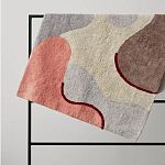 Ковер из хлопка с абстрактным принтом бежевого цвета Elysian Flow Blush варинант исполнения - 6 | Loft Concept в Липецке