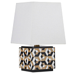 Настольная лампа с фигурным узором и трапециевидным абажуром Сonundrum варинант исполнения - 3 | Loft Concept в Липецке