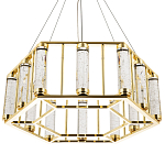 Люстра в форме шестиугольника с хрустальным декором Agace Crystal Chandelier варинант исполнения - 1 | Loft Concept в Липецке