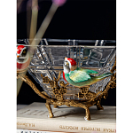 Чаша квадратная из прозрачного стекла с фигурками разноцветных птиц Eden Garden варинант исполнения - 3 | Loft Concept в Липецке