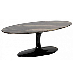 Стол журнальный овальный с столешницей из искусственного мрамора Alonso Gloss варинант исполнения - 2 | Loft Concept в Липецке