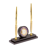 Часы настольные с двумя ручками из натурального камня Stone Clock варинант исполнения - 2 | Loft Concept в Липецке