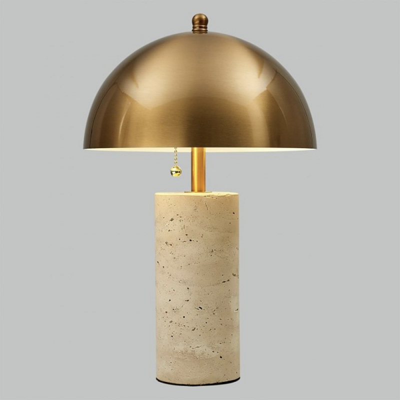 Настольная Лампа Lorenza Brass Beige stone Латунь Бежевый в Липецке | Loft Concept 