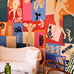 Обои ручная роспись в стиле Арт-деко Jazz Original colourway on painted silk with embroidery варинант исполнения - 3 | Loft Concept в Липецке