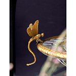 Чаша из прозрачного стекла с рельефным ободком и фигурками стрекоз Eden Garden варинант исполнения - 4 | Loft Concept в Липецке