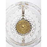 Чаша из рельефного стекла прозрачного цвета на бронзовой подставке Eden Garden варинант исполнения - 4 | Loft Concept в Липецке