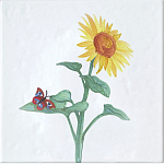 Плитка с узором Подсолнух варинант исполнения - 2 | Loft Concept в Липецке