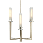 Люстра с 6-ю белыми матовыми плафонами из стекла в форме цилиндра Longitude варинант исполнения - 4 | Loft Concept в Липецке