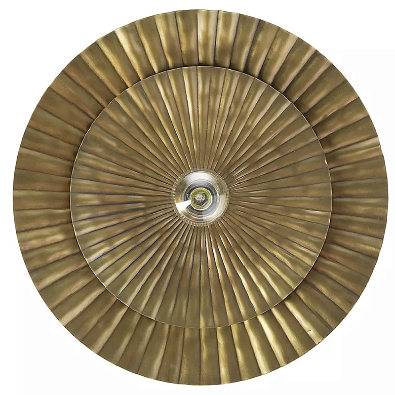Круглый настенный фактурный светильник Textured Wall Disk Латунь Круглый настенный фактурный светильник Textured Wall Disk Латунь в Липецке | Loft Concept