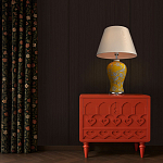 Настольная лампа желтая с изображением белых птиц Flight Among Acacia варинант исполнения - 5 | Loft Concept в Липецке