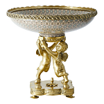 Чаша фарфоровая на двух бронзовых ангелах Eden Garden варинант исполнения - 1 | Loft Concept в Липецке