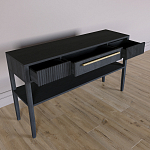 Дизайнерская Консоль с полкой и ящиком Primo Черный дуб варинант исполнения - 5 | Loft Concept в Липецке