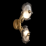 Бра с ветвистыми бронзовыми элементами и стеклянными рифлеными дисками Textured Glass Bra варинант исполнения - 5 | Loft Concept в Липецке