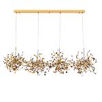 Люстра подвесная из четырех частей с металлическими круглыми элементами Terzani Argent варинант исполнения - 2 | Loft Concept в Липецке