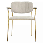 Стул Singer Chair с подлокотниками серый на золотистых ножках варинант исполнения - 1 | Loft Concept в Липецке