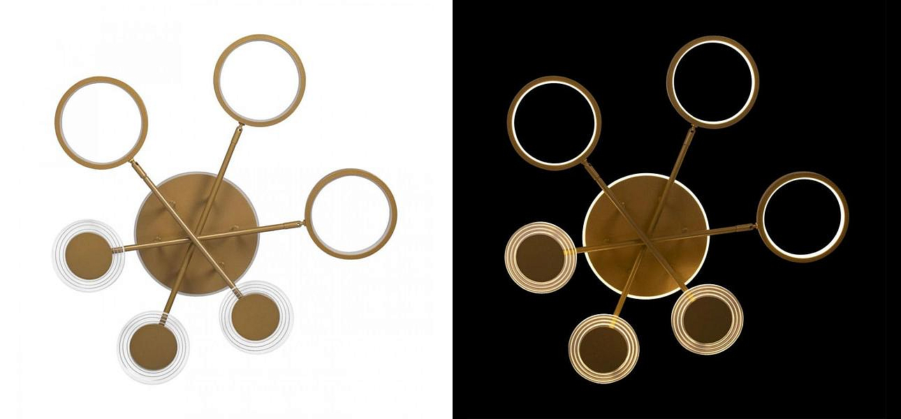 Люстра светодиодная BENDIK LIGHTING Gold 6 плафонов Люстра светодиодная BENDIK LIGHTING Gold 6 плафонов - Loft-Concept в Липецке