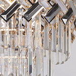 Люстра многоярусная с переплетенными металлическими элементами черного и золотого цвета и прозрачными хрустальными подвесками Empire Chandelier Crystal варинант исполнения - 4 | Loft Concept в Липецке