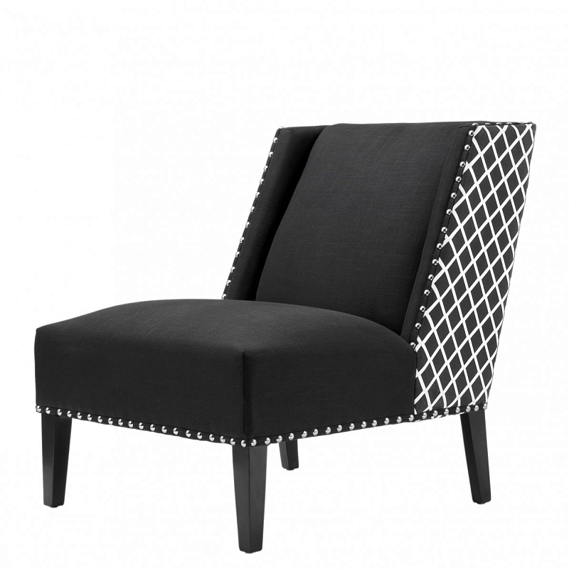 Кресло Eichholtz Chair Columbia Черно-белый Черный Кресло Eichholtz Chair Columbia Черно-белый Черный в Липецке | Loft Concept